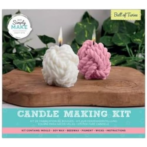 Simply MAKE DSM 105323 Kerzenherstellungsset, Silikon, Knäuel aus Schnur, Craft Making Kit von Simply MAKE