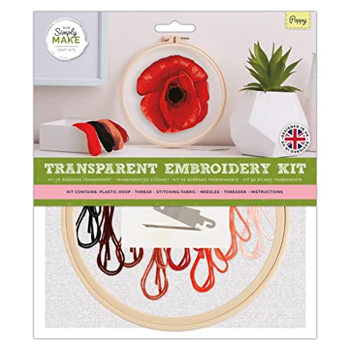 Simply MAKE Stickerei-Set für Erwachsene, Mohnblumen-Motiv, das perfekte Geschenk für jeden Kreativitäts-Enthusiasten oder Hobbyisten, ideal für Anfänger und Anfänger Simply MAKE Stickerei-Set für Erwachsene, Mohnblumen-Motiv, das perfekte Geschenk für jeden Kreativitäts-Enthusiasten oder Hobbyisten, ideal für Anfänger und Anfänger von Simply MAKE