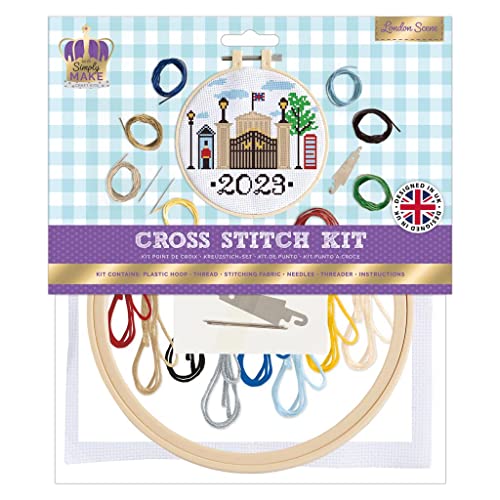 Simply MAKE docrafts Kreuzstich-Stickerei-Set zum Selbermachen – Krönung London, ideal für Erwachsene und ältere Kinder, Kinder, Anfänger oder erfahrene Bastler, perfektes Hobby-Bastelset Simply MAKE docrafts Kreuzstich-Stickerei-Set zum Selbermachen – Krönung London, ideal für Erwachsene und ältere Kinder, Kinder, Anfänger oder erfahrene Bastler, perfektes Hobby-Bastelset von Simply MAKE