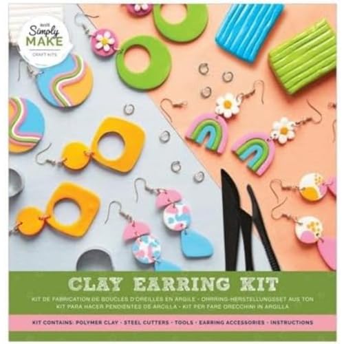 Simply Make Erstellen Sie Ihre eigenen Polymer-Ton, Schmuck-Ohrringe, Bastelset, Bastelbedarf, Zubehör für Erwachsene und ältere Kinder Simply Make Erstellen Sie Ihre eigenen Polymer-Ton, Schmuck-Ohrringe, Bastelset, Bastelbedarf, Zubehör für Erwachsene und ältere Kinder von Simply MAKE