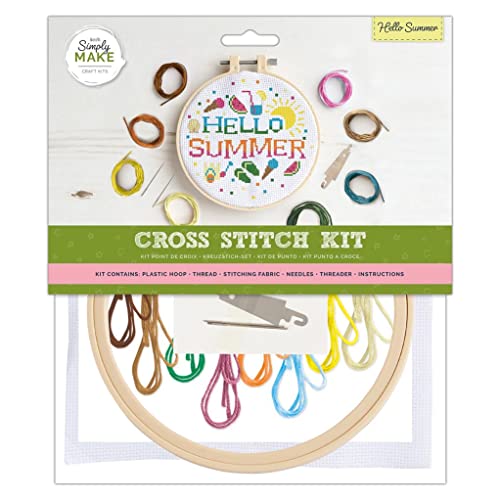 Simply MAKE Kreuzstich-Set Hello Summer für Erwachsene, das perfekte Geschenk für jeden Kreativitäts- und Hobby-Enthusiasten, ideal für Anfänger, erste Starter-Sets, machen Sie Ihre eigenen Simply MAKE Kreuzstich-Set Hello Summer für Erwachsene, das perfekte Geschenk für jeden Kreativitäts- und Hobby-Enthusiasten, ideal für Anfänger, erste Starter-Sets, machen Sie Ihre eigenen von Simply MAKE