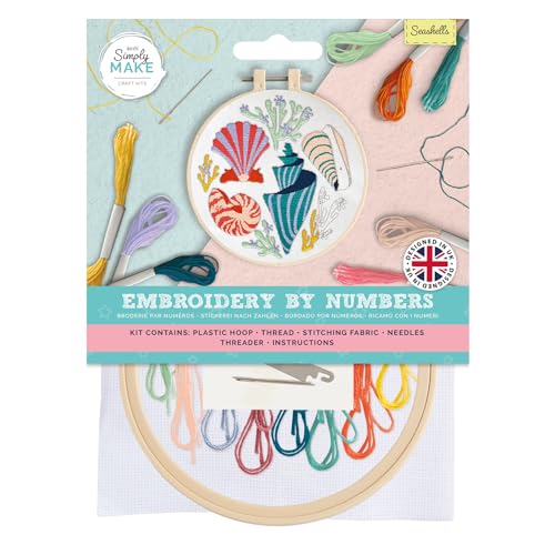 Simply Make Stickerei nach Zahlen Muscheln Bastelset Stich Kits Erwachsene Stickerei Kunst Bastelset für Wand Heimdekoration Simply Make Stickerei nach Zahlen Muscheln Bastelset Stich Kits Erwachsene Stickerei Kunst Bastelset für Wand Heimdekoration von Simply MAKE