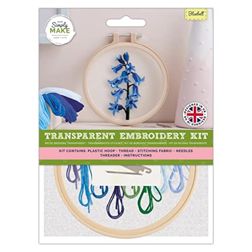 Simply Make Bluebell Nähnadel-Stickerei-Hobby-Set für Erwachsene, das perfekte Geschenk für jeden Kreativitätsliebhaber oder Hobbyisten, ideal für Anfänger und Neuanfänger von Simply MAKE