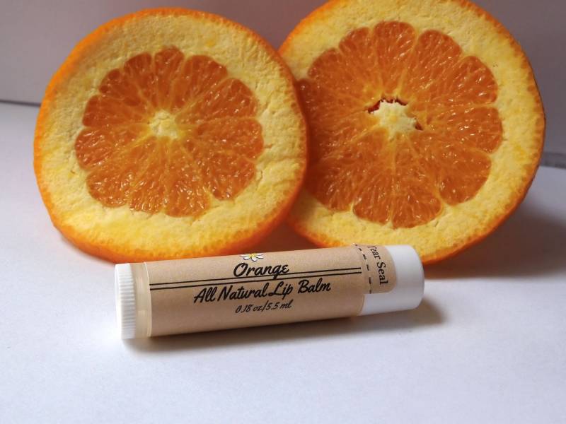 Natürlicher Oranger Lippenbalsam | Zitrus Süßer Fruchtiger Chapstick Orange Lippenbutter Bio Balsam von SimplyMadeNaturalCo