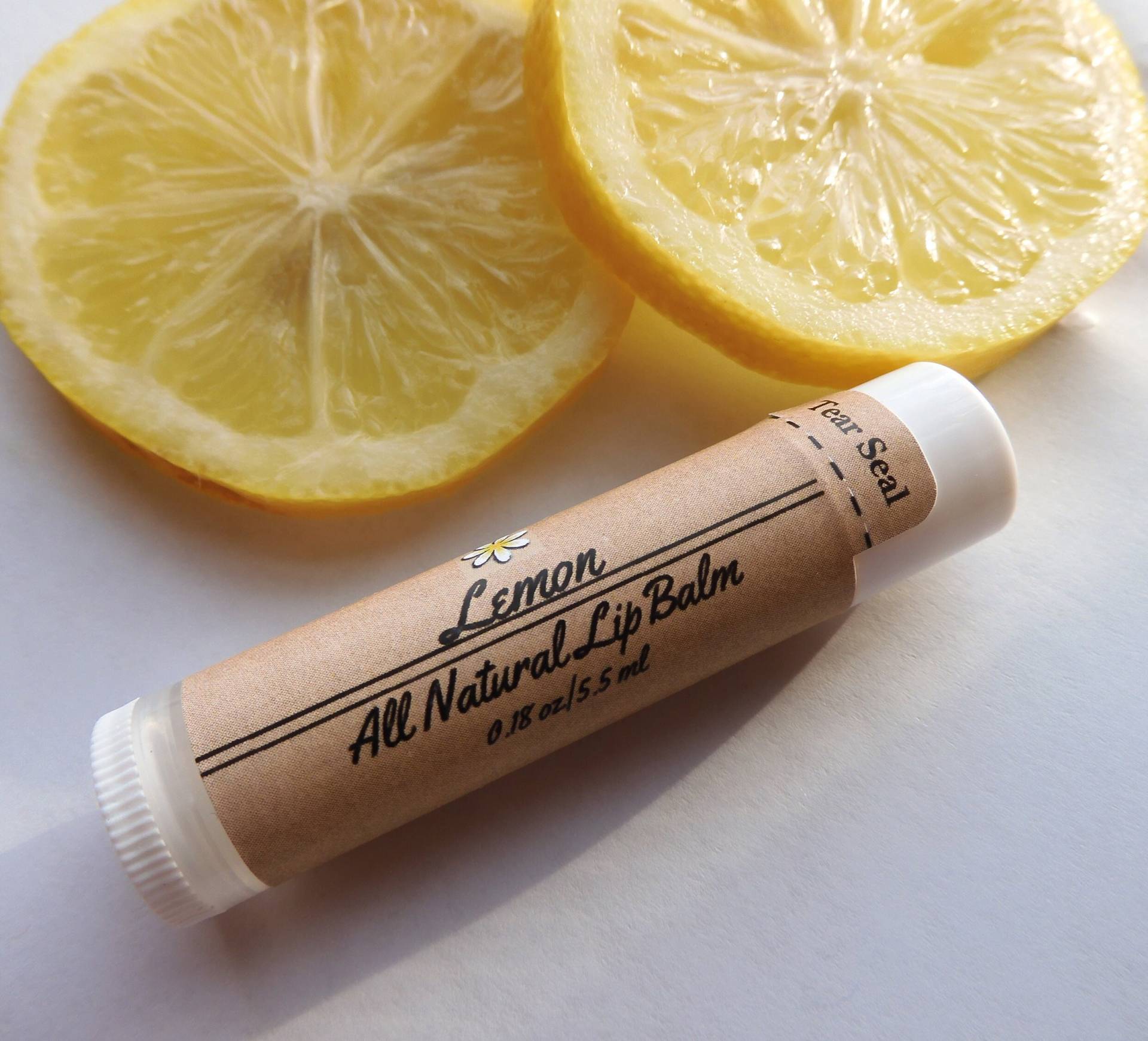 Natürlicher Zitronen Lippenbalsam | Lemon Chapstick Zitronenbalsam Zitrus Lippenbutter von SimplyMadeNaturalCo