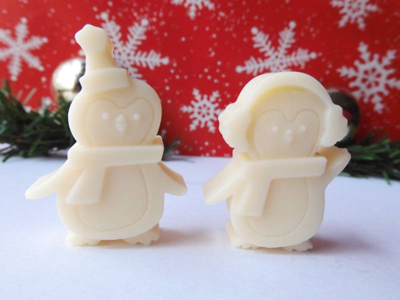 Pinguin Lotion Bar | Santa Bars Schneeflocke Kleine Urlaubslotion Body Weihnachtsgeschenk - 2Er Set von SimplyMadeNaturalCo