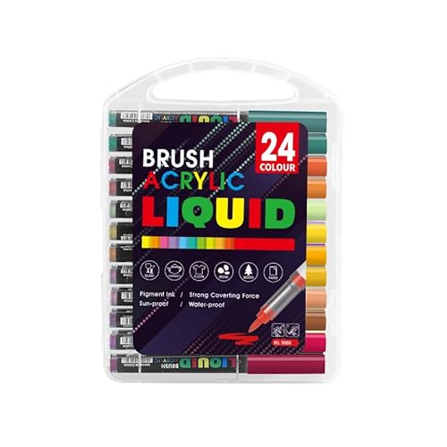Acrylstifte Set, 48 Doppelendige Marker, Wasserfest für Steine, Kunststoff, Glas, Holz, Keramik, Metall, Reifen, Leinwand Acrylstifte Set, 48 Doppelendige Marker, Wasserfest für Steine, Kunststoff, Glas, Holz, Keramik, Metall, Reifen, Leinwand von Simsky