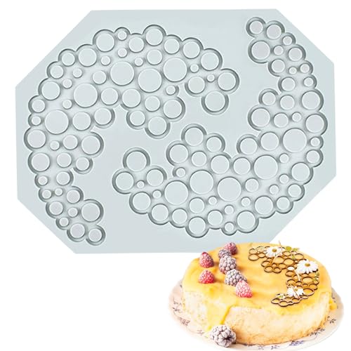 Simsky 1 Stücke Blase Spitze Silikonform Matte, rundes Loch Fondant Kuchen Prägung Matte, Silikon-Spitzen-Fondant-Formen für Harz,Backen,Zucker Handwerk,Kuchen Dekoration(2 Löcher Blase Blumen) Simsky 1 Stücke Blase Spitze Silikonform Matte, rundes Loch Fondant Kuchen Prägung Matte, Silikon-Spitzen-Fondant-Formen für Harz,Backen,Zucker Handwerk,Kuchen Dekoration(2 Löcher Blase Blumen) von Simsky