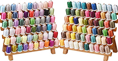 Simthread 120 Madeira Farben Polyester Maschinenstickgarn-Set, 550Y (500M) Polyester Maschinen Stickgarn für alle Stickmaschine von Simthread
