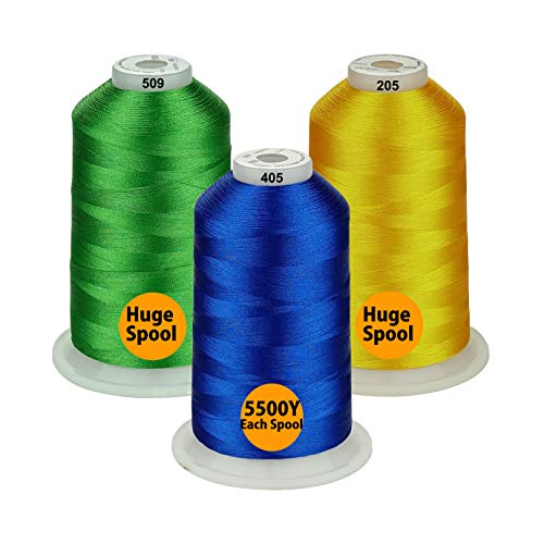 Simthread - 26 Auswahlen - Packungen von Polyester-Stickmaschinengarn, riesige Spule 5500Y für Allzweck-Nähmaschinen – Essential Color 2 von Simthread