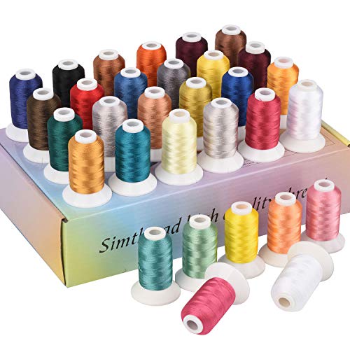 Simthread 32 Farben Polyester Maschinen Stickgarn 500M (550Y) Ähnlich wie Madeira Robinson-Anton Farben - Farben 3 von Simthread