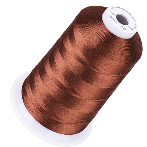 Simthread Stickgarn, 5000 m, 40 W, 100 % Polyester, über 170 lebendige Farben, CPSC-zertifiziert, Hochgeschwindigkeitsbewertung, kompatibel mit Brother, Singer, Janome und mehr, Bernsteinrot 333 von Simthread
