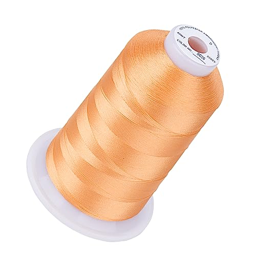 Simthread Stickgarn, 5000 m, 40 W, 100 % Polyester, über 170 lebendige Farben, CPSC-zertifiziert, Hochgeschwindigkeitsbewertung, kompatibel mit Brother, Singer, Janome und mehr, Cantaloupe S026 von Simthread