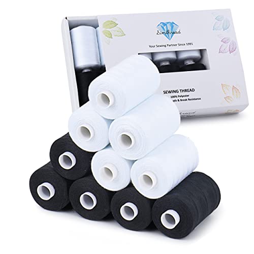 Simthread Allzweck-Nähgarn, 10 Spulen Größe 40D/2 Polyester-Nähgarn zum Nähen, Quilten und für die Nähmaschine - Praktische Polyester-Nähgarne für die Nähmaschine, je Spule 1000 Yards Simthread Allzweck-Nähgarn, 10 Spulen Größe 40D/2 Polyester-Nähgarn zum Nähen, Quilten und für die Nähmaschine - Praktische Polyester-Nähgarne für die Nähmaschine, je Spule 1000 Yards von Simthread