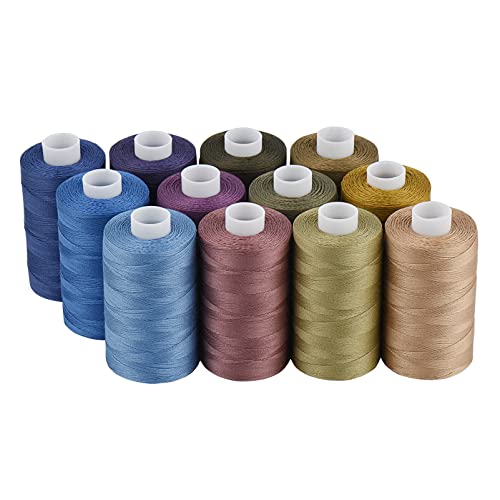 Simthread Baumwoll Nähgarn Quiltgarn für Nähen und Quilten Maschinen - 550 Yards/Spule, 12 Jeans Farben von Simthread