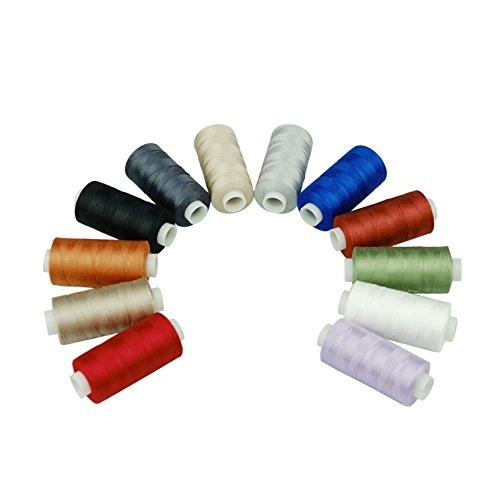 Simthread Baumwoll Nähgarn Quiltgarn für Nähen und Quilten Maschinen - 550 Yards/spule, 12 Basisfarben Simthread Baumwoll Nähgarn Quiltgarn für Nähen und Quilten Maschinen - 550 Yards/spule, 12 Basisfarben von Simthread
