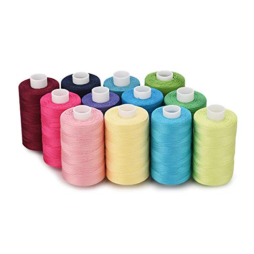 Simthread Baumwoll Nähgarn Quiltgarn für Nähen und Quilten Maschinen - 550 Yards/spule, 12 Helle Farben Simthread Baumwoll Nähgarn Quiltgarn für Nähen und Quilten Maschinen - 550 Yards/spule, 12 Helle Farben von Simthread