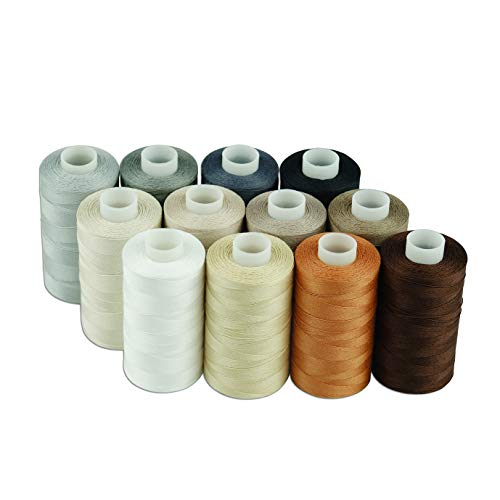 Simthread Baumwoll Nähgarn Quiltgarn für Nähen und Quilten Maschinen - 550 Yards/spule, 12 Neutral Farben Simthread Baumwoll Nähgarn Quiltgarn für Nähen und Quilten Maschinen - 550 Yards/spule, 12 Neutral Farben von Simthread