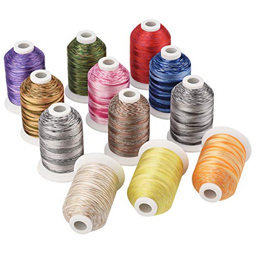 Simthread Multi Farben Polyester Maschinen Stickgarn - 1,000 Meters, für Brother, Babylock, Bernette, Janome, Kenmore, Singer, W6 N 5000 Stickmaschine und Nähmaschine von Simthread