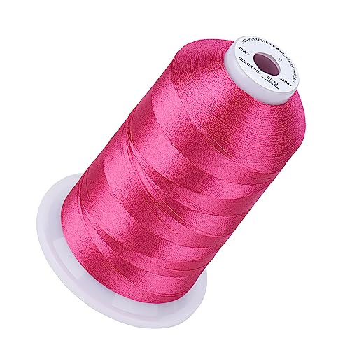 Simthread 40 WT Stickgarn, 100 % Polyester, 170 + lebendige Farben, CPSC-zertifiziert, High-Speed (1000 SPM), kompatibel mit Brother, Singer, Janome und mehr, Passion Pink S078 Simthread 40 WT Stickgarn, 100 % Polyester, 170 + lebendige Farben, CPSC-zertifiziert, High-Speed (1000 SPM), kompatibel mit Brother, Singer, Janome und mehr, Passion Pink S078 von Simthread