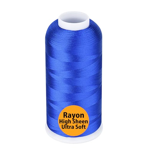 Simthread Rayon Stickgarn 5000m 40wt 100% Viskose für Nähmaschinen Professionell und für Zuhause, Blau Simthread Rayon Stickgarn 5000m 40wt 100% Viskose für Nähmaschinen Professionell und für Zuhause, Blau von Simthread
