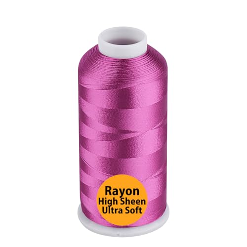 Simthread Rayon Stickgarn 5000m 40wt 100% Viskose für Nähmaschinen Professionell und für Zuhause, Fuchsia Simthread Rayon Stickgarn 5000m 40wt 100% Viskose für Nähmaschinen Professionell und für Zuhause, Fuchsia von Simthread