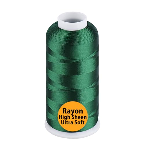 Simthread Rayon Stickgarn 5000m 40wt 100% Viskose für Nähmaschinen Professionell und für Zuhause, Grün Simthread Rayon Stickgarn 5000m 40wt 100% Viskose für Nähmaschinen Professionell und für Zuhause, Grün von Simthread