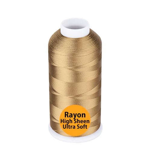 Simthread Rayon Stickgarn 5000m 40wt 100% Viskose für Nähmaschinen Professionell und für Zuhause, Karamell Simthread Rayon Stickgarn 5000m 40wt 100% Viskose für Nähmaschinen Professionell und für Zuhause, Karamell von Simthread