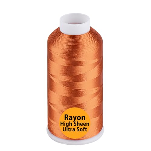 Simthread Rayon Stickgarn 5000m 40wt 100% Viskose für Nähmaschinen Professionell und für Zuhause, Kürbis Simthread Rayon Stickgarn 5000m 40wt 100% Viskose für Nähmaschinen Professionell und für Zuhause, Kürbis von Simthread