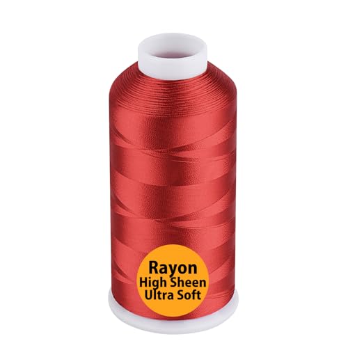Simthread Rayon Stickgarn 5000m 40wt 100% Viskose für Nähmaschinen Professionell und für Zuhause, Rot Simthread Rayon Stickgarn 5000m 40wt 100% Viskose für Nähmaschinen Professionell und für Zuhause, Rot von Simthread