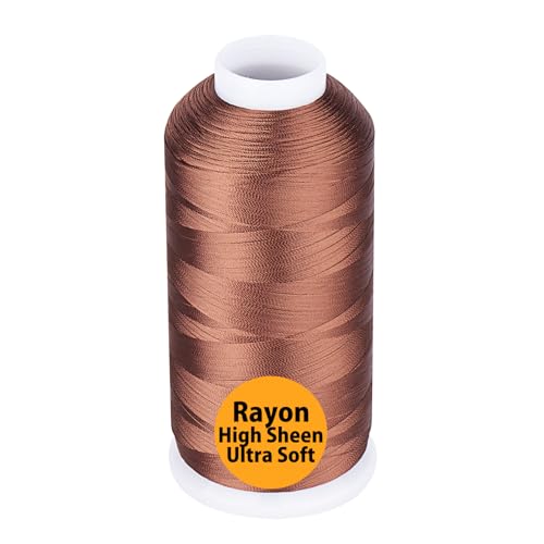 Simthread Rayon Stickgarn 5000m 40wt 100% Viskose für Nähmaschinen Professionell und für Zuhause, Siena von Simthread