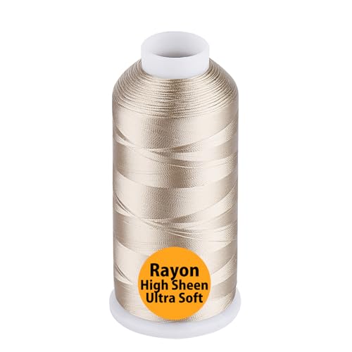 Simthread Rayon Stickgarn 5000m 40wt 100% Viskose für Nähmaschinen Professionell und für Zuhause, Taupe Simthread Rayon Stickgarn 5000m 40wt 100% Viskose für Nähmaschinen Professionell und für Zuhause, Taupe von Simthread