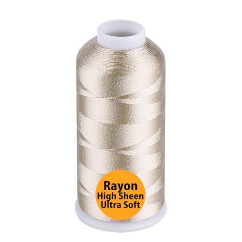 Simthread Rayon Stickgarn 5000m 40wt 100% Viskose für Nähmaschinen Professionell und für Zuhause, Weidenkätzchen Simthread Rayon Stickgarn 5000m 40wt 100% Viskose für Nähmaschinen Professionell und für Zuhause, Weidenkätzchen von Simthread