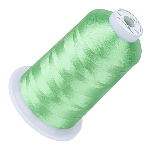 Simthread Stickgarn, 5500 Meter, mintgrün, 502, 40 W, 100 % Polyester, für Brother, Babylock, Janome, Singer, Pfaff, Husqvarna, Bernina Maschine von Simthread