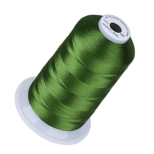 Simthread 40 WT Stickgarn, 100 % Polyester, 170 + lebendige Farben, CPSC-zertifiziert, High-Speed (1000 SPM), kompatibel mit Brother, Singer, Janome und mehr, Moosgrün 515 Simthread 40 WT Stickgarn, 100 % Polyester, 170 + lebendige Farben, CPSC-zertifiziert, High-Speed (1000 SPM), kompatibel mit Brother, Singer, Janome und mehr, Moosgrün 515 von Simthread
