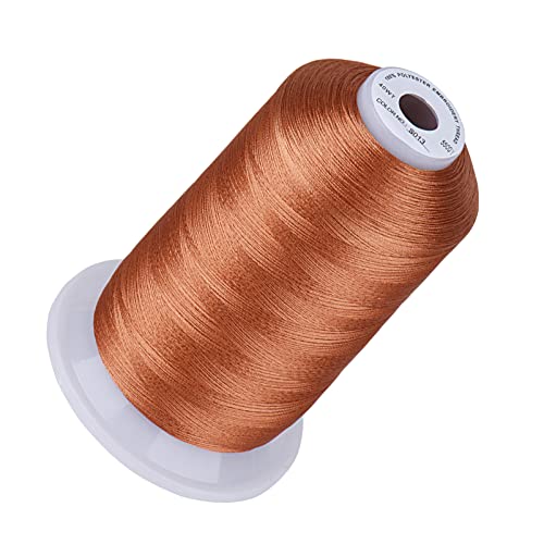 Simthread 40 WT Stickgarn, 100 % Polyester, 170 + lebendige Farben, CPSC-zertifiziert, High-Speed (1000 SPM), kompatibel mit Brother, Singer, Janome und mehr, helles Kupfer S013 Simthread 40 WT Stickgarn, 100 % Polyester, 170 + lebendige Farben, CPSC-zertifiziert, High-Speed (1000 SPM), kompatibel mit Brother, Singer, Janome und mehr, helles Kupfer S013 von Simthread