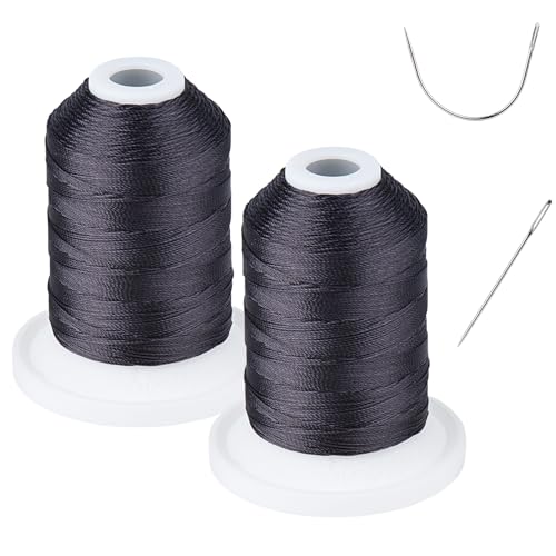 UV-beständig - Simthread Gebunden Garn Tex 69 (12wt) Polyester 100% - 250 Yards, 2 Schwarz von Simthread