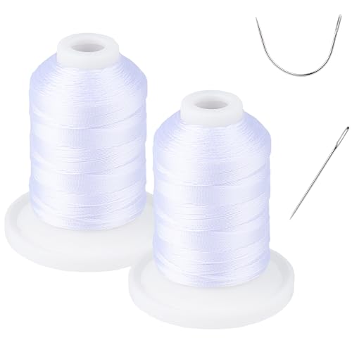 UV-beständig - Simthread Gebunden Garn Tex 69 (12wt) Polyester 100% - 250 Yards, 2 Weiß von Simthread