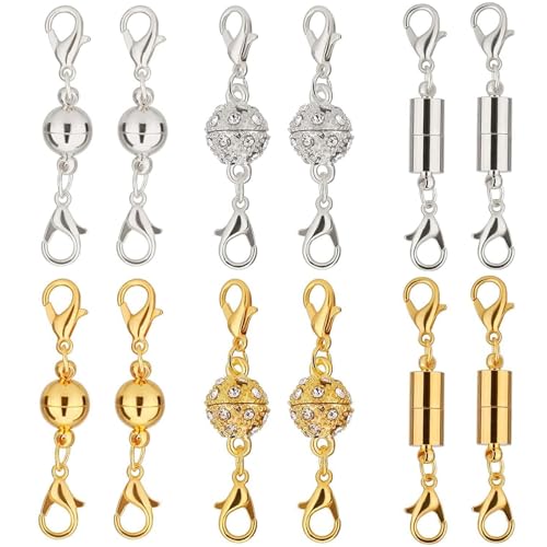 SinChic Magnetverschluss Kette,12 PCS Magnetische Schmuck Verschluss Magnetische Karabinerverschlüsse Halskette Schmuck Making Zylindrische und Ball Ton für Halskette Armband Machen SinChic Magnetverschluss Kette,12 PCS Magnetische Schmuck Verschluss Magnetische Karabinerverschlüsse Halskette Schmuck Making Zylindrische und Ball Ton für Halskette Armband Machen von SinChic