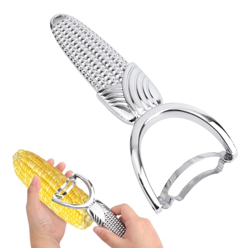 Maisschäler, Premium-Aluminium-Legierung, Maisbeizwerkzeug mit rutschfestem Griff, Kolbenabbeizer und Schneider für Küche, Salate, Suppen, Desserts von Sinbana