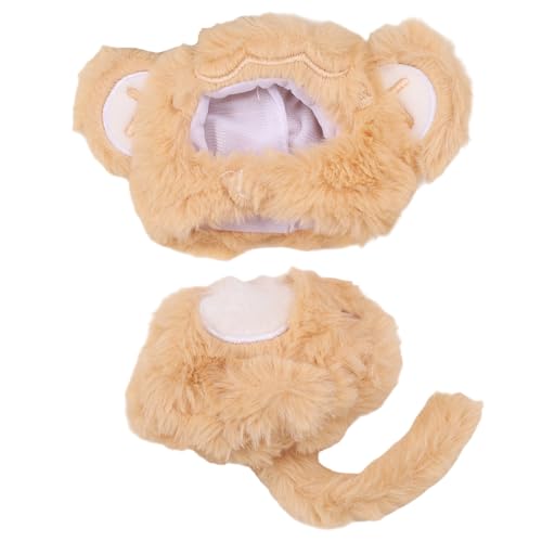 Sinbana Puppen Affen Kostüm Set, Kopfschmuck & Outfit Niedliche Plüsch Kleidung für Halloween, Cosplay & Mottopartys von Sinbana