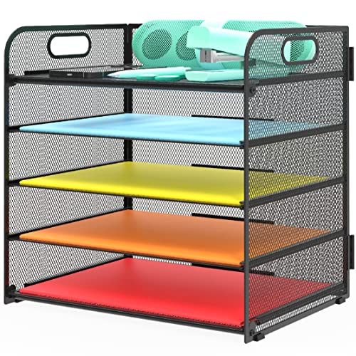 Sinboun Briefablage, Papier-Organizer, 5-stöckig, Netzstoff, Schreibtisch-Organizer mit Griff, Metall-Schreibtisch-Dokumentenregal für Briefe/A4, Büro, Klassenzimmer, Organisation, Schwarz Sinboun Briefablage, Papier-Organizer, 5-stöckig, Netzstoff, Schreibtisch-Organizer mit Griff, Metall-Schreibtisch-Dokumentenregal für Briefe/A4, Büro, Klassenzimmer, Organisation, Schwarz von Sinboun