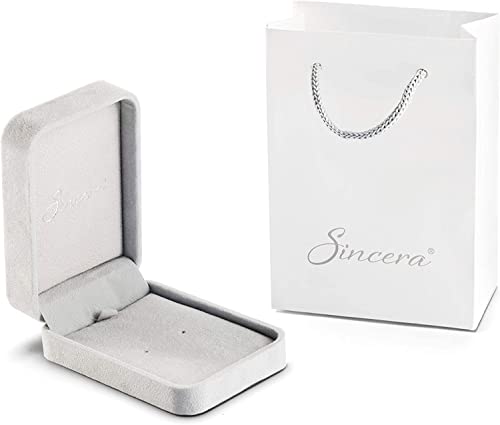 Sincera Geschenkbox mit Papiertüte für Anhänger Halsketten Ohrringe Ringe Armbänder Broschen Uhren Samt oder Pappe mit Logo von Sincera
