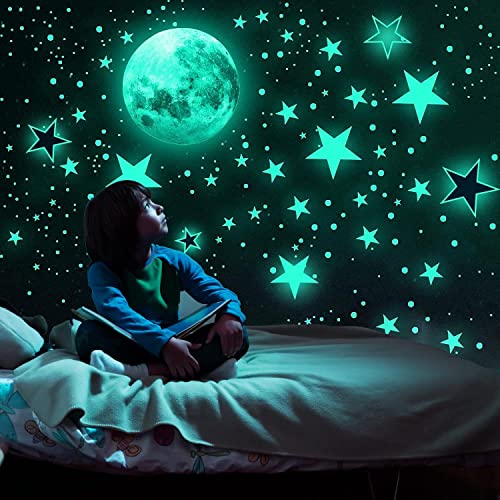 1119 Stück Leuchtsterne Selbstklebend Wandsticker Leuchtsticker Wandtattoo Leuchtaufkleber Mond Sterne Fluoreszierend Wand Aufkleber Wanddeko für Baby Schlafzimmer Kinderzimmer Dekorative Grün 1119 Stück Leuchtsterne Selbstklebend Wandsticker Leuchtsticker Wandtattoo Leuchtaufkleber Mond Sterne Fluoreszierend Wand Aufkleber Wanddeko für Baby Schlafzimmer Kinderzimmer Dekorative Grün von Sinekong
