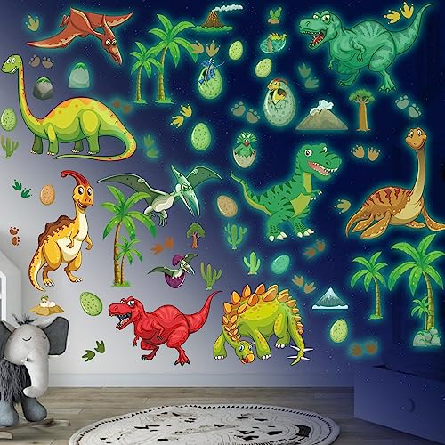 Leuchtende Dinosaurier Wandsticker, Selbstklebend Dinosaurier Wandtattoo Kinderzimmer Dino Leuchtsticker Wandtattoo Dinosaurier Leuchtend Wandaufkleber für Junge Kinderzimmer Schlafzimmer Grün Leuchtende Dinosaurier Wandsticker, Selbstklebend Dinosaurier Wandtattoo Kinderzimmer Dino Leuchtsticker Wandtattoo Dinosaurier Leuchtend Wandaufkleber für Junge Kinderzimmer Schlafzimmer Grün von Sinekong