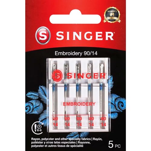 SINGER 04728 Universal-Nähmaschinennadeln, Größe 90/14, 5 Stück, Weiß von Singer