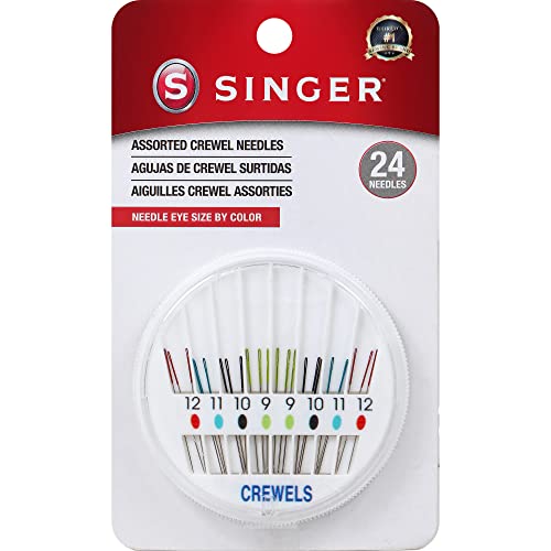 SINGER Crewel Nadeln im Zifferblatt, kompakt, verschiedene Größen, Nähnadeln, Größen 9, 10, 11, 12, 24 Stück SINGER Crewel Nadeln im Zifferblatt, kompakt, verschiedene Größen, Nähnadeln, Größen 9, 10, 11, 12, 24 Stück von Singer
