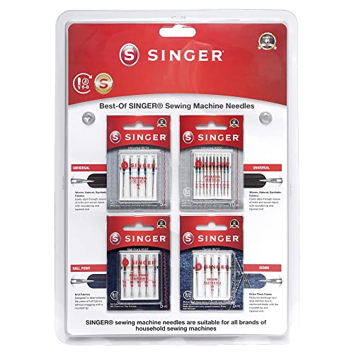 Singer Best-Of Nähmaschinennadel-Set (4 Blister/ 25 Nadeln) von Singer