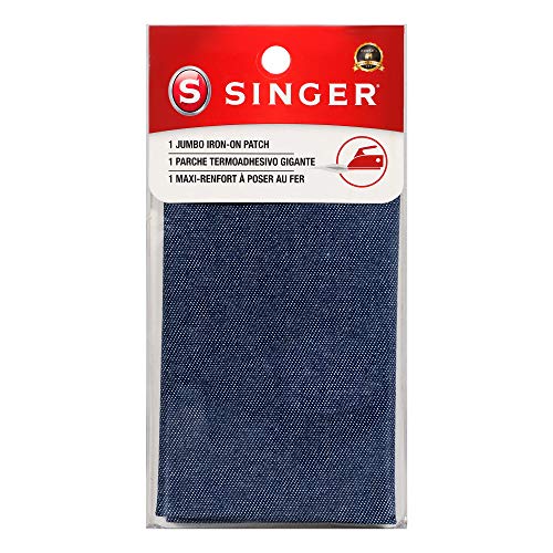 Singer Jumbo-Flicken zum Aufbügeln, Denim, 20,3 x 25,4 cm von Singer