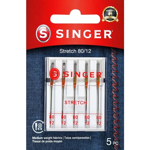 Singer Nadeln SGR Mach Stretch 5 Stück Notion, Plastik, Größe 75, 80/11, 5 von Singer